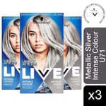 3x LIVE Ultra Violet Permanent Hair Dye, Colour + Lift L76