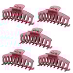 Hårklämma XL - Rosa - 5 st