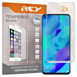 REY 3D Screen Protector for HUAWEI NOVA 5T, White, Tempered Glass Film, Premium quality, Perfect protection for scratches, breaks, moisture, Full Protection, 3D, 4D, 5D, [Pack 2x]