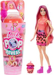 Barbie Pop Reveal Bubble Tea Series Doll & Accessories, Mango Mochi Scented Fashion Doll & Pet, 8 Surprises Include Color Change, Cup with Storage, HTJ22