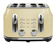Rangemaster RMCL4S201CM Classic Cream 2.1kW 4 Slice Slot Toaster Defrost Reheat