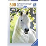 500 bitars pussel - vit häst