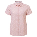 Craghoppers Women's NosiLife Tillia Short Sleeved Shirt Pink Clay Print