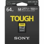 Genuine Sony 64GB M-Series Tough SD SDXC Card UHS-II, 277MB/s, Retail Pack, UK