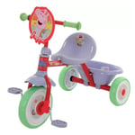 PeppaPig My First Trike Tricycle Steel Frame Parent Pedal Handle Kids Age 2+ New