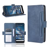 Nokia 8.3 5G - Läderfodral / Plånboksfodral avtagbar yttre Kortfack Blå