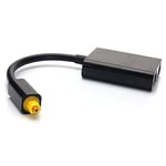 Dual Port Toslink Digital Optical Adapter Splitter Fiber Audio Cable 1 In 2 Out - Black