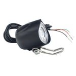 luckiner Lampe de poche LED 36 V 48 V 12 W étanche avec klaxon et interrupteur pour vélo de montagne, vélo de route