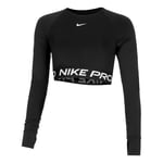 Nike Pro Dri-Fit 365 Crop Haut Manches Longues Femmes - Noir