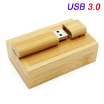 QWERBAM USB 3.0 Customer Wooden Usb Flash Drive Memory Stick Bamboo Wood Pen Drive 4gb 16gb 32GB 64GB U Disk Wedding Gifts High Speed (Capacity : 16GB, Color : Carbonized with box)