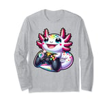 Gamer Axolotl Kawaii Axolotl Anime Gaming Funny Video games Long Sleeve T-Shirt