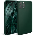 Moozy Minimalist Series Coque en Silicone pour iPhone 13 Pro, Vert Foret - Finition Mate, Étui Fin et Mince de TPU Souple Cas de Couverture de Téléphone Case Cover