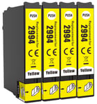 4 Yellow Ink Cartridges, For Epson XP245 XP247 XP342 XP345, XP442 XP445, NON-OEM