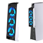 LED Cooling Fan for Playstation 5 PS5 Console, 2 Speed and USB 3.0 Port (White)