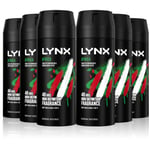 Lynx Body Spray Africa 48-H High Definition Fragrance Deo For Men, 6x150ml