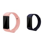 COOL SMARTPHONES & TABLETS ACCESSORIES Bracelet pour Xiaomi Mi Band 4C Rose & Bracelet pour Xiaomi Mi Band 4C lisse Marine