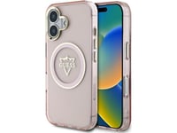 Guess Iml Metal Mountain Logo Magsafe Apple Iphone 16 Fodral Rosa