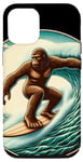 Coque pour iPhone 15 Pro Surf Bigfoot Sasquatch Yeti Holiday