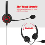 Lossless Sound Call Center Headphones 360° Rotary Earmuffs C