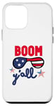 Coque pour iPhone 12 mini T-shirt à lunettes Boom Y'all du 4 juillet - USA Fun Fun Fun Fun Fun Fun Flag