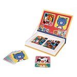 Janod - Magnéti'Book Mix & Match - Magnetic Educational Game, Animal Theme - 8 Animals to Put Together - 72 Magnets, Many Combinations & Possible Creations - from 3 Years Old, J02587