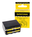 Patona Batteri for Sony NP-F970 NP-F960 NP-F950 DCR-VX2100 HDR-FX1 150101074 (Kan sendes i brev)