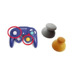 Bouton pour manette game cube joystick gris et jaune stick gris et jaune