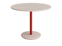 Bord Donut, Ø900 Mm, Höjd 720 Mm, Vitpigmenterad Ask På Röd Ram