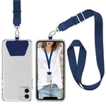 takyu Mobile Phone Lanyard Strap with 2 Patch, Phone Neck Strap Compatible with iPhone Samsung Galaxy Huawei Google HTC and Smartphone (Blue)