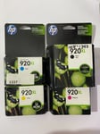 Genuine Original HP 920XL 4-Pack Multipack BK/M/Y/C Printer Ink Cartridge VAT.In