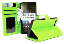 Crazy Horse Wallet Sony Xperia X Compact (F5321) (Grön)