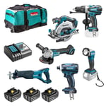 MAKITA MACHINES Pack 6 outils DLX6076T (3 x 5,0 Ah)