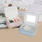 Jewelry Casket Cosmetic Organizer Makeup Bag Home Storage Organi Blue