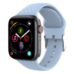 Apple Watch Series 5 40mm 3D rhinestone silicone watch band - Baby Blue