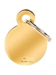 MyFamily ID Tag Basic collection Small Round in Golden Plated Brass