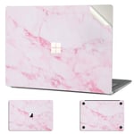 Digi-Tatoo Surface Skin Decal for Microsoft Surface Laptop 3/4(13.5 Inch), Easy Apply, Full Body, Protective & Decorative Vinyl Skin Wrap Sticker [Pink Marble]