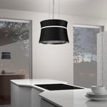 Airforce Sophie 50cm Island Cooker Crisalide Hood integra Ready- Black Painted Polymer Finish