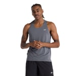 New Balance RC Race Day Tank XL Herr Grå Löpning Singlet för Prestanda