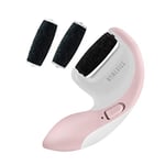 HoMedics Beauty Soft as Silk Foot File Pedi Roller, 3-in-1 Instant Hard & Dead Skin Remover, 1600 RPM Motor for Professional Pedicure Treatment, Scrubber & Scraper for Smooth Foot Care - Pink