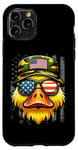 Coque pour iPhone 11 Pro Canard jaune 4 juillet Drapeau USA Papa Amérique Père Amérique Hommes Garçons