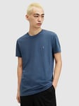 AllSaints Tonic Short Sleeve Crew Neck T-Shirt - Dark Blue, Dark Blue, Size M, Men