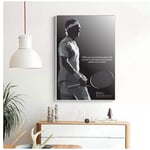 Roger Federer Quote Poster Painting Poster Prints Unique Gift Wall Art Wall Picture for Home Room Decor-20X28 Inch Frameless