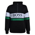 Hugo Boss Boy's Black Half Zip Sweatshirt