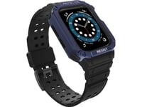 Hurtel Skyddsarmband Med Fodral För Watch 7 / 6 / 5 / 4 / 3 / 2 / Se (45 / 44 / 42Mm) Fodral Pansrat Klockfodral Svart