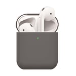 Apple AirPods (1. &amp; 2. gen.) Tynt Silikondeksel - Mørk Grå