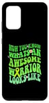 Coque pour Galaxy S20+ Mental Health Warrior Retro Groovy Green Ribbon For Women