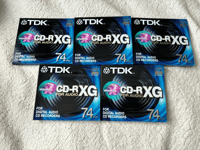 5 New Factory Sealed TDK Reflex CD-R XG Audio Disks For Digital Audio Recorders
