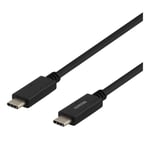 DELTACO Deltaco Ladekabel USB-C til USB-C, 1 m, svart 7333048044280