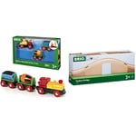 BRIO World Battery Operated Action Train for Kids Age 3 Years Up & World Viaduct Bridge for Kids Age 3 Years Up - Compatible with all Railway Train Sets & Accessories
