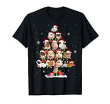 Guinea Pig Christmas Tree In Snow Funny Santa Xmas gift girl T-Shirt